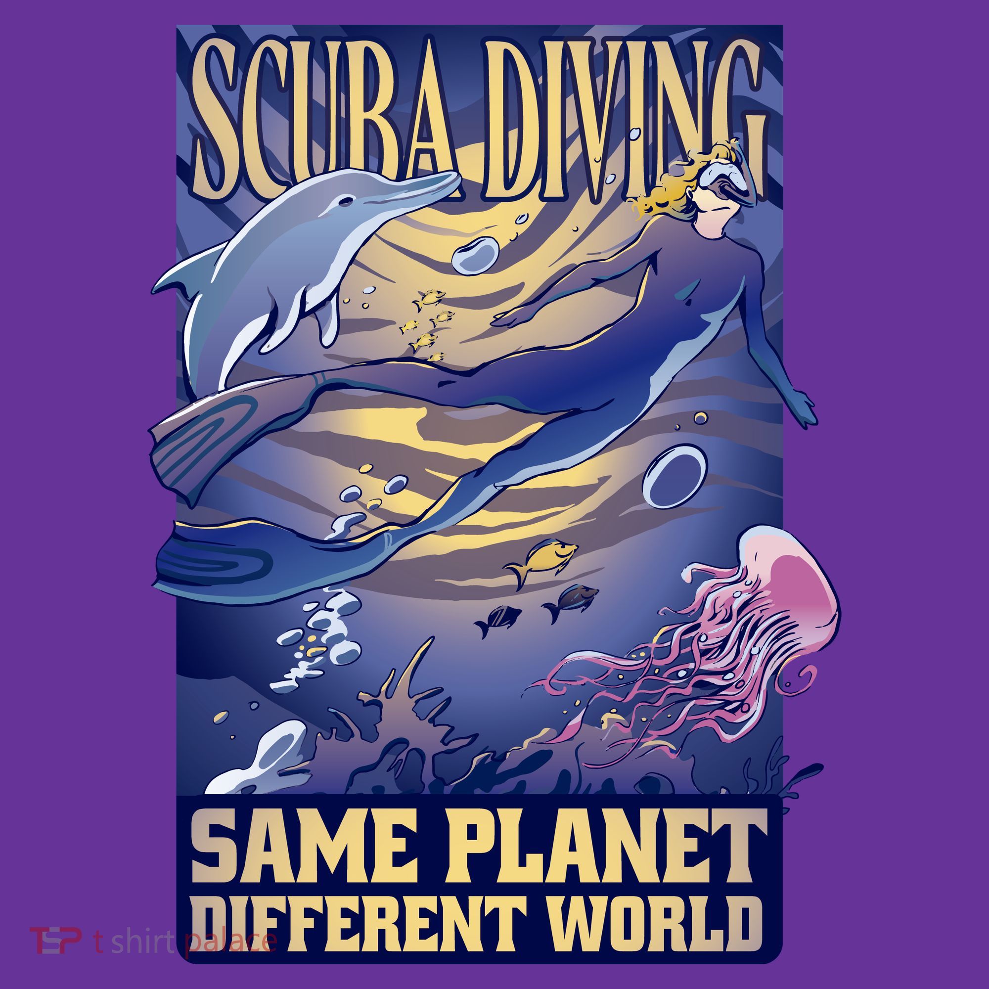 Scuba Diving Same Planet Different World Baby Bodysuit