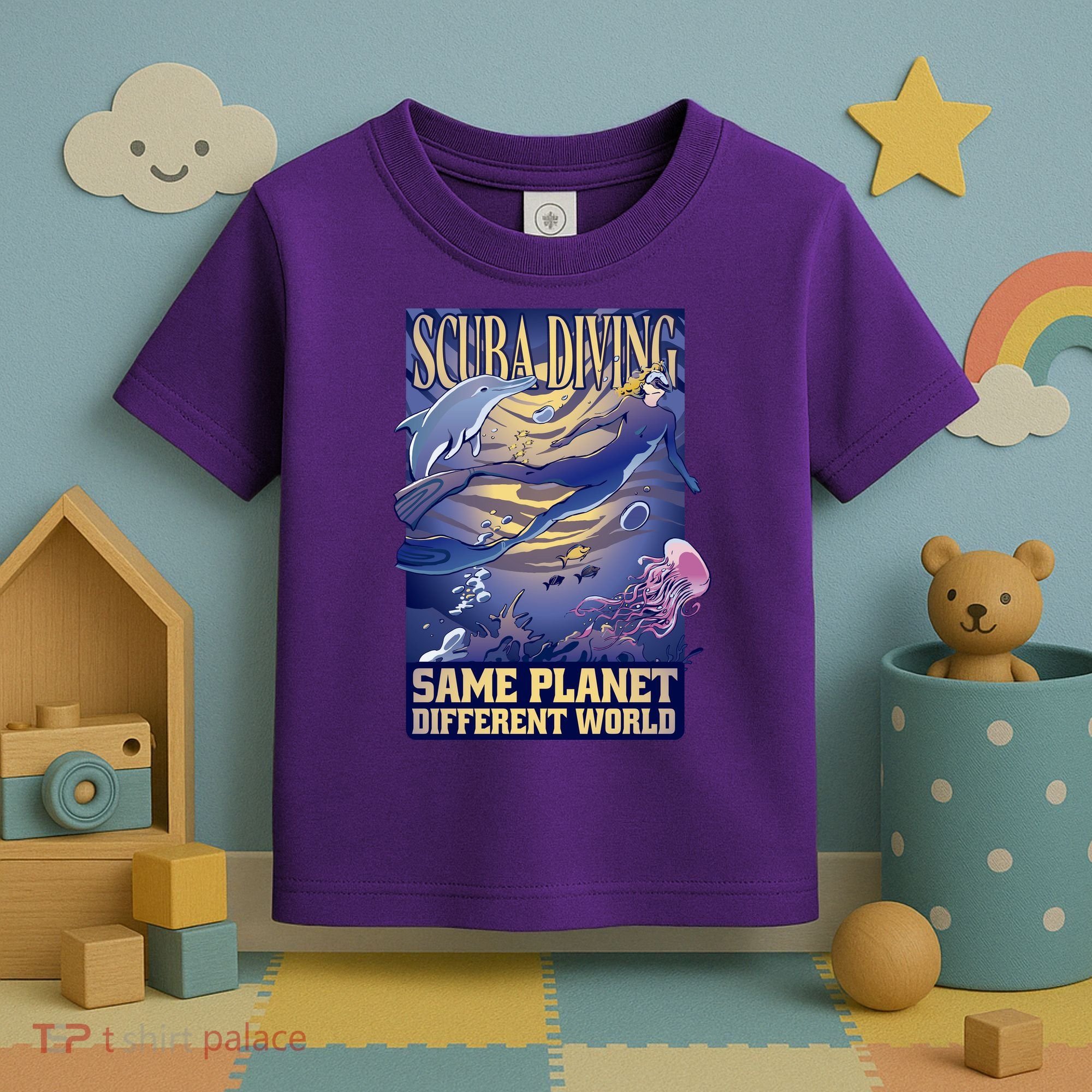 Scuba Diving Same Planet Different World Toddler T-Shirt