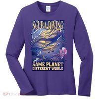 Scuba Diving Same Planet Different World Women's Long Sleeve Shirt thumb 0