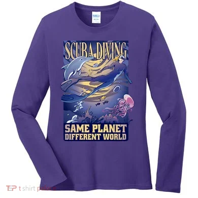 Scuba Diving Same Planet Different World Women's Long Sleeve Shirt