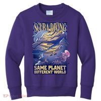 Scuba Diving Same Planet Different World Kids Sweatshirt thumb 0