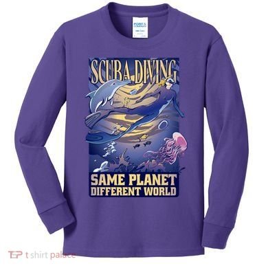 Scuba Diving Same Planet Different World Kids Long Sleeve Shirt