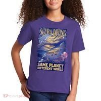 Scuba Diving Same Planet Different World Kids T-Shirt thumb 2