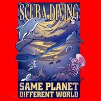 Scuba Diving Same Planet Different World Santa Hat thumb 1