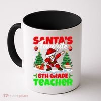 Santa Dabbing Santas Favorite 6Th Grade Teacher Christmas Gift Coffee Mug thumb 0