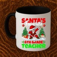 Santa Dabbing Santas Favorite 6Th Grade Teacher Christmas Gift Coffee Mug thumb 2