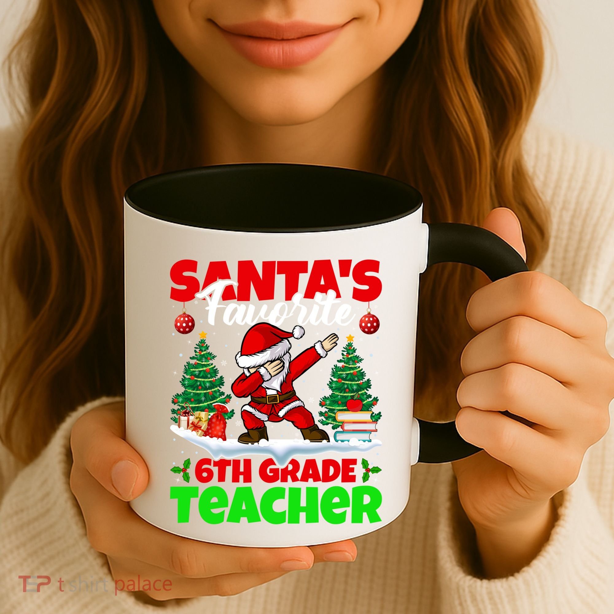 Santa Dabbing Santas Favorite 6Th Grade Teacher Christmas Gift Coffee Mug