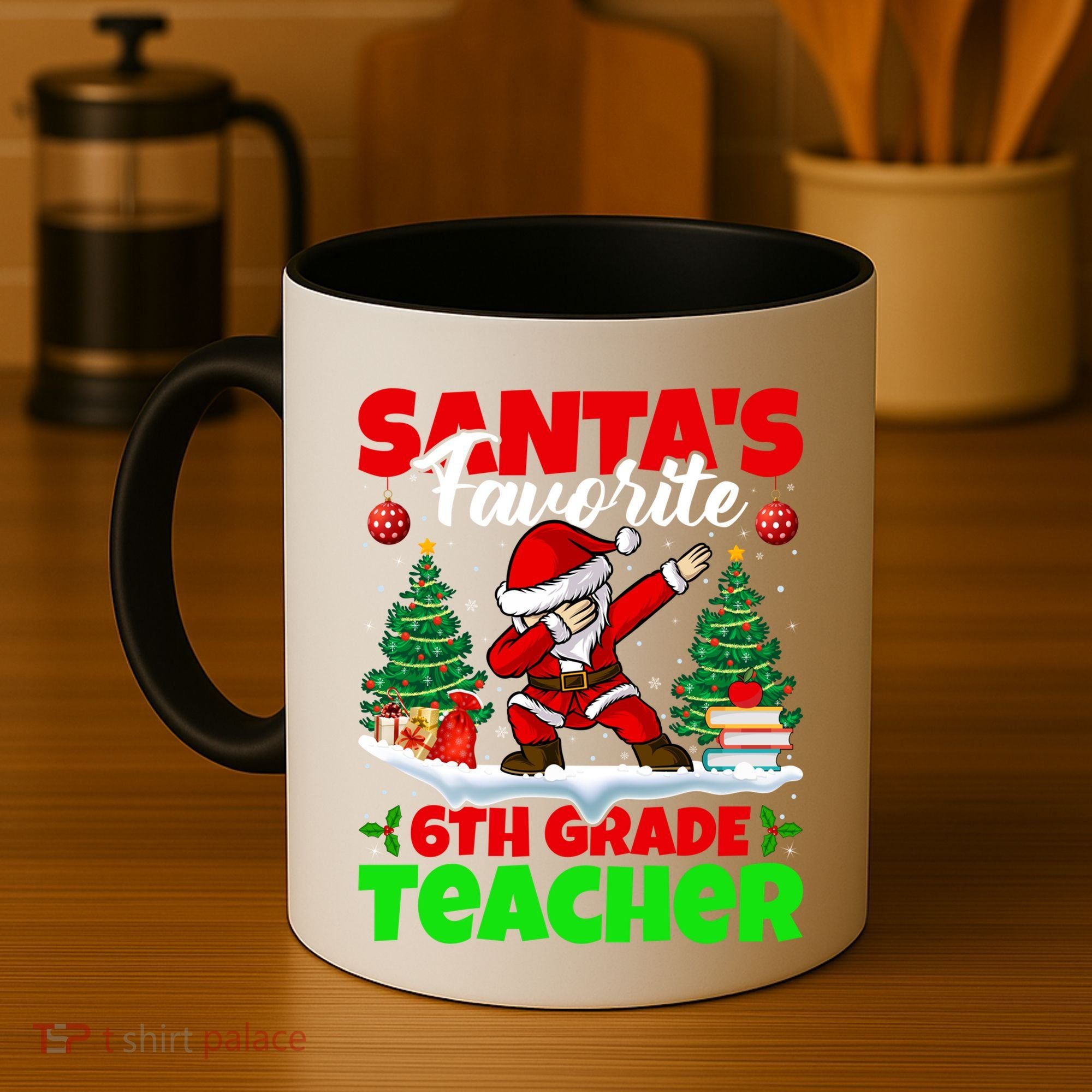 Santa Dabbing Santas Favorite 6Th Grade Teacher Christmas Gift Coffee Mug