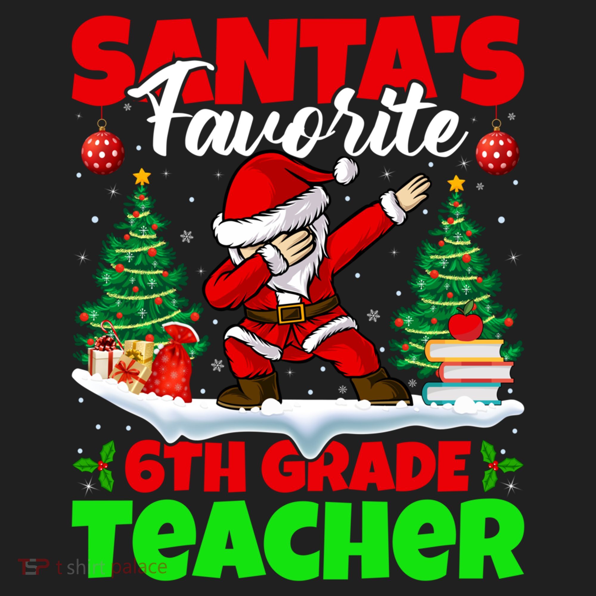Santa Dabbing Santas Favorite 6Th Grade Teacher Christmas Gift Beanie