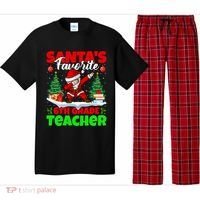 Santa Dabbing Santas Favorite 6Th Grade Teacher Christmas Gift Pajama Set thumb 0