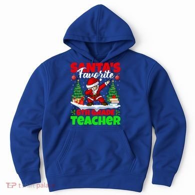 Santa Dabbing Santas Favorite 6Th Grade Teacher Christmas Gift Hoodie