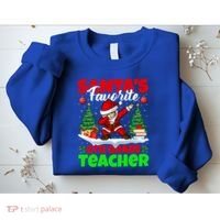 Santa Dabbing Santas Favorite 6Th Grade Teacher Christmas Gift Sweatshirt thumb 2