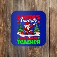 Santa Dabbing Santas Favorite 6Th Grade Teacher Christmas Gift Coaster thumb 0