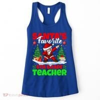 Santa Dabbing Santas Favorite 6Th Grade Teacher Christmas Gift Women's Tank Top thumb 0