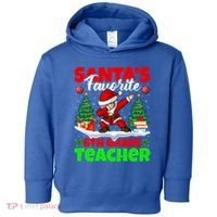 Santa Dabbing Santas Favorite 6Th Grade Teacher Christmas Gift Toddler Hoodie thumb 0