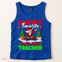 Santa Dabbing Santas Favorite 6Th Grade Teacher Christmas Gift Tank Top thumb 2