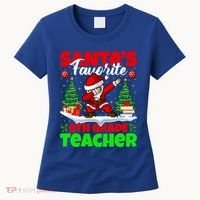 Santa Dabbing Santas Favorite 6Th Grade Teacher Christmas Gift Women's T-Shirt thumb 0