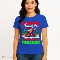 Santa Dabbing Santas Favorite 6Th Grade Teacher Christmas Gift Women's T-Shirt thumb 4
