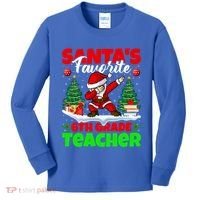Santa Dabbing Santas Favorite 6Th Grade Teacher Christmas Gift Kids Long Sleeve Shirt thumb 0