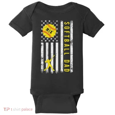 Softball Dad Baby Bodysuit