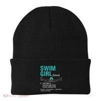 Swim Definition Super Cute Swimming Swimmers Gift Beanie thumb 0