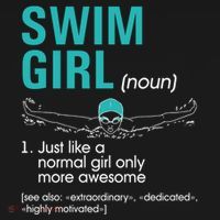 Swim Definition Super Cute Swimming Swimmers Gift Women's Hoodie thumb 2