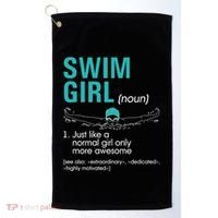 Swim Definition Super Cute Swimming Swimmers Gift Golf Towel thumb 0