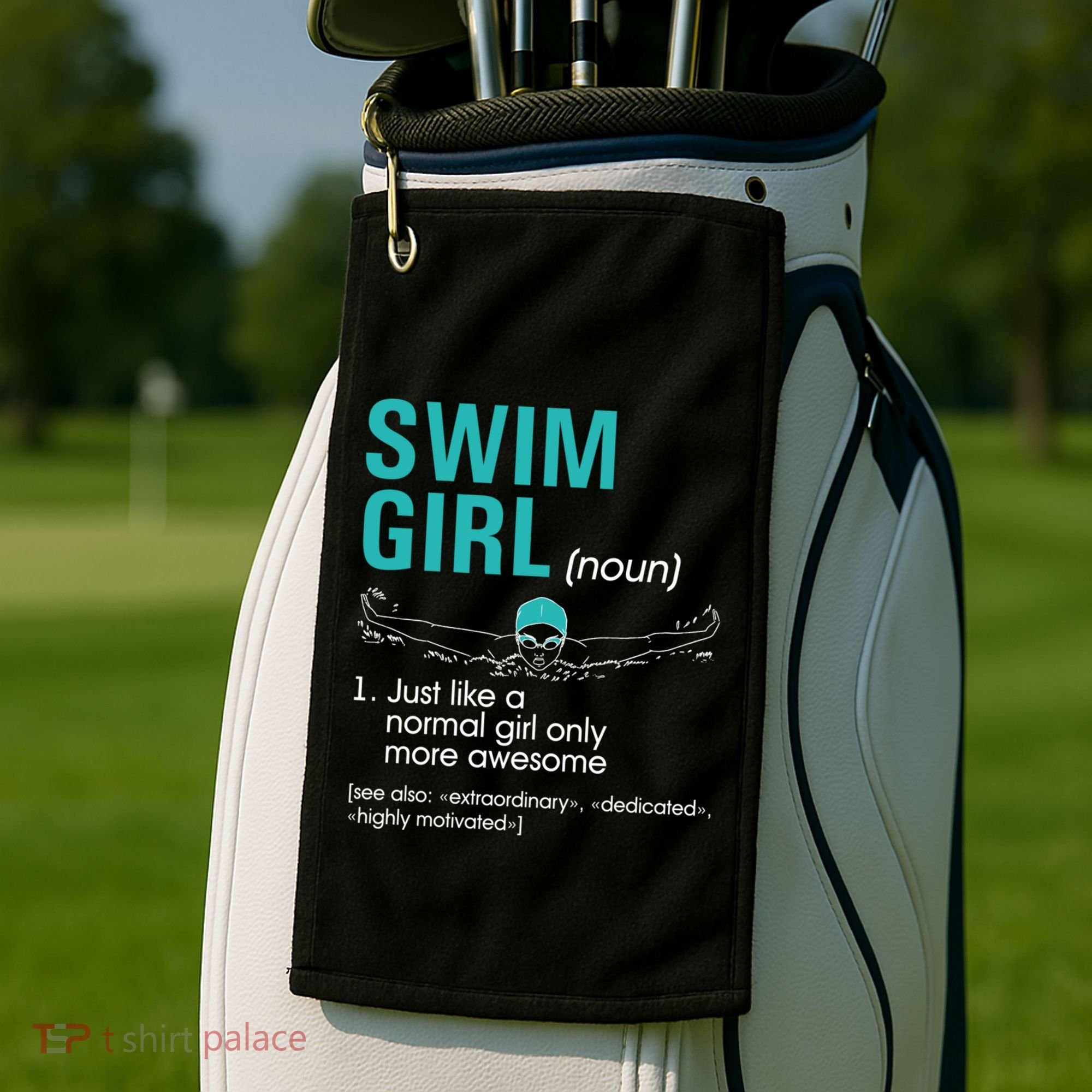 Swim Definition Super Cute Swimming Swimmers Gift Golf Towel