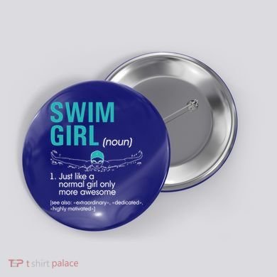 Swim Definition Super Cute Swimming Swimmers Gift Button