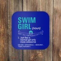 Swim Definition Super Cute Swimming Swimmers Gift Coaster thumb 0