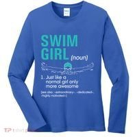 Swim Definition Super Cute Swimming Swimmers Gift Women's Long Sleeve Shirt thumb 0