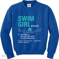 Swim Definition Super Cute Swimming Swimmers Gift Kids Sweatshirt thumb 0