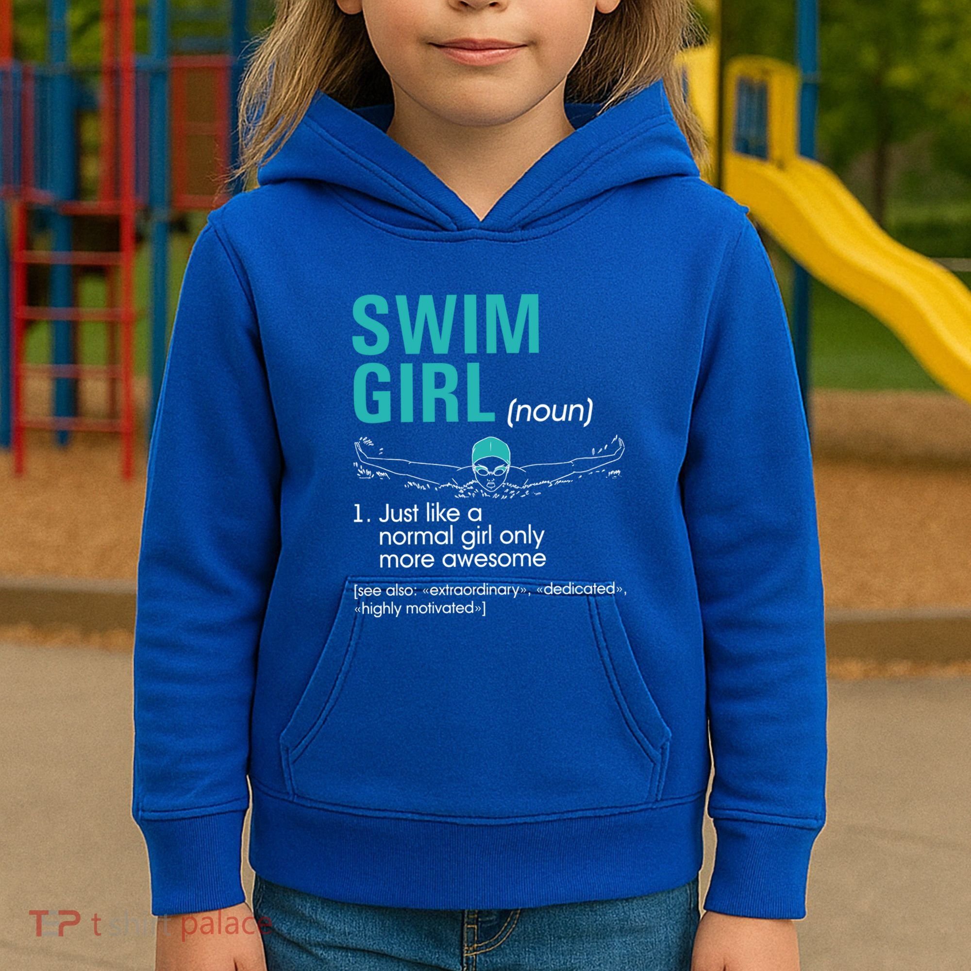 Swim Definition Super Cute Swimming Swimmers Gift Kids Hoodie