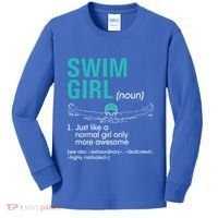 Swim Definition Super Cute Swimming Swimmers Gift Kids Long Sleeve Shirt thumb 0