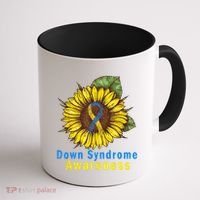 Sunflower Down Syndrome Awareness Coffee Mug thumb 1