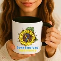 Sunflower Down Syndrome Awareness Coffee Mug thumb 3
