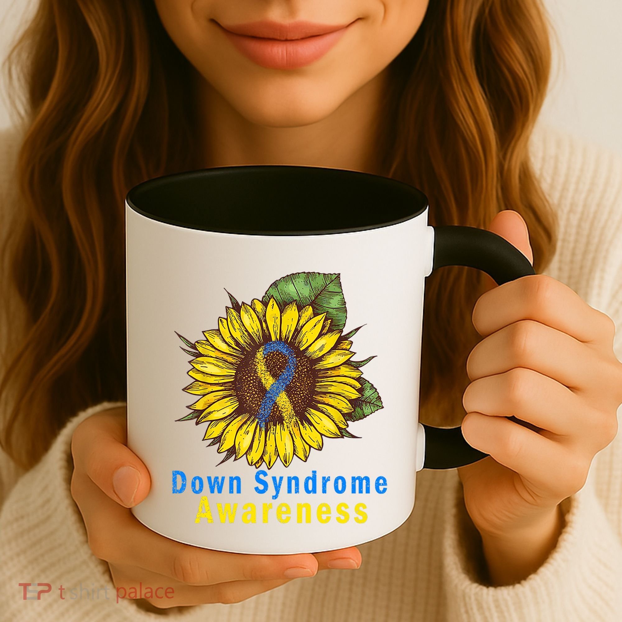 Sunflower Down Syndrome Awareness Coffee Mug