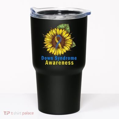 Sunflower Down Syndrome Awareness Tumbler