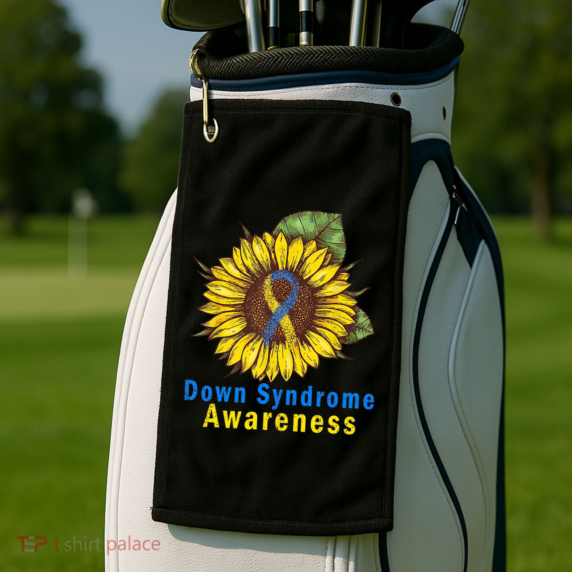 Sunflower Down Syndrome Awareness Golf Towel