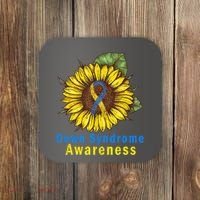 Sunflower Down Syndrome Awareness Coaster thumb 0