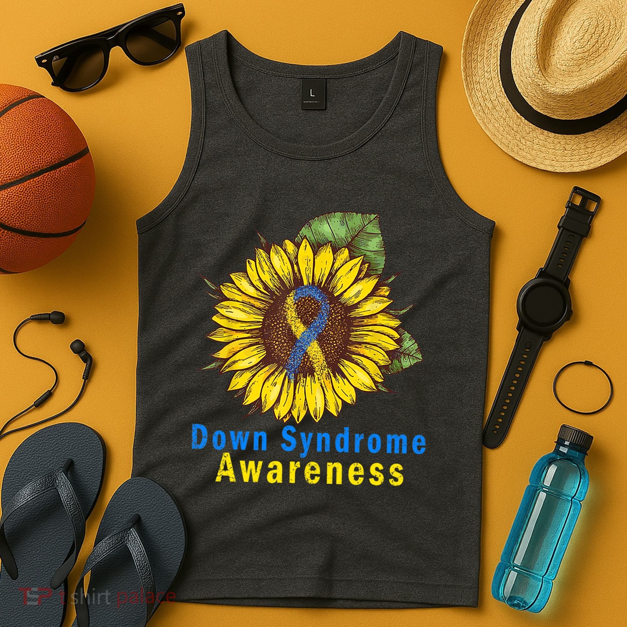Sunflower Down Syndrome Awareness Tank Top