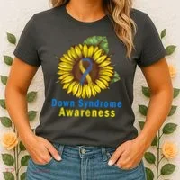 Sunflower Down Syndrome Awareness Women's T-Shirt thumb 2