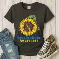 Sunflower Down Syndrome Awareness Women's T-Shirt thumb 3