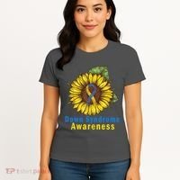 Sunflower Down Syndrome Awareness Women's T-Shirt thumb 4