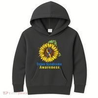Sunflower Down Syndrome Awareness Kids Hoodie thumb 0