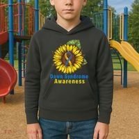 Sunflower Down Syndrome Awareness Kids Hoodie thumb 2