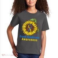 Sunflower Down Syndrome Awareness Kids T-Shirt thumb 2