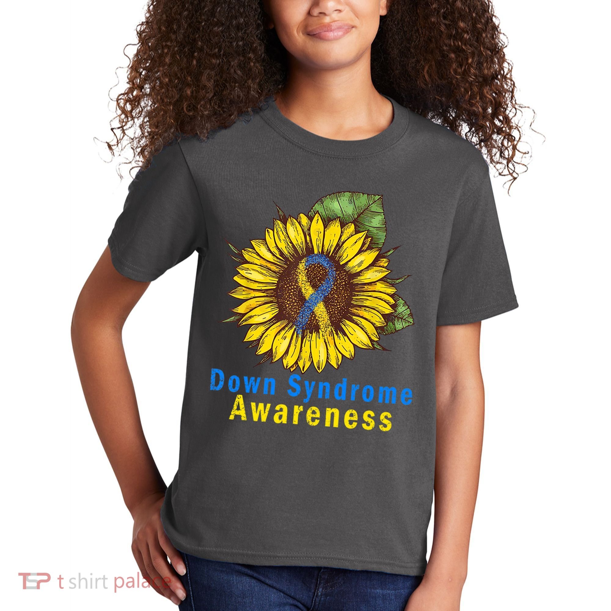 Sunflower Down Syndrome Awareness Kids T-Shirt