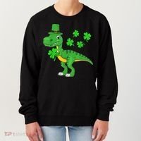 Shamrock Dino St Patricks Day Shirt K.i.d.s T Rex Toddler b.o.y.s Women's Sweatshirt thumb 0