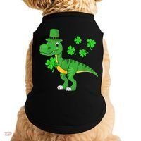 Shamrock Dino St Patricks Day Shirt K.i.d.s T Rex Toddler b.o.y.s Doggie Tank thumb 0
